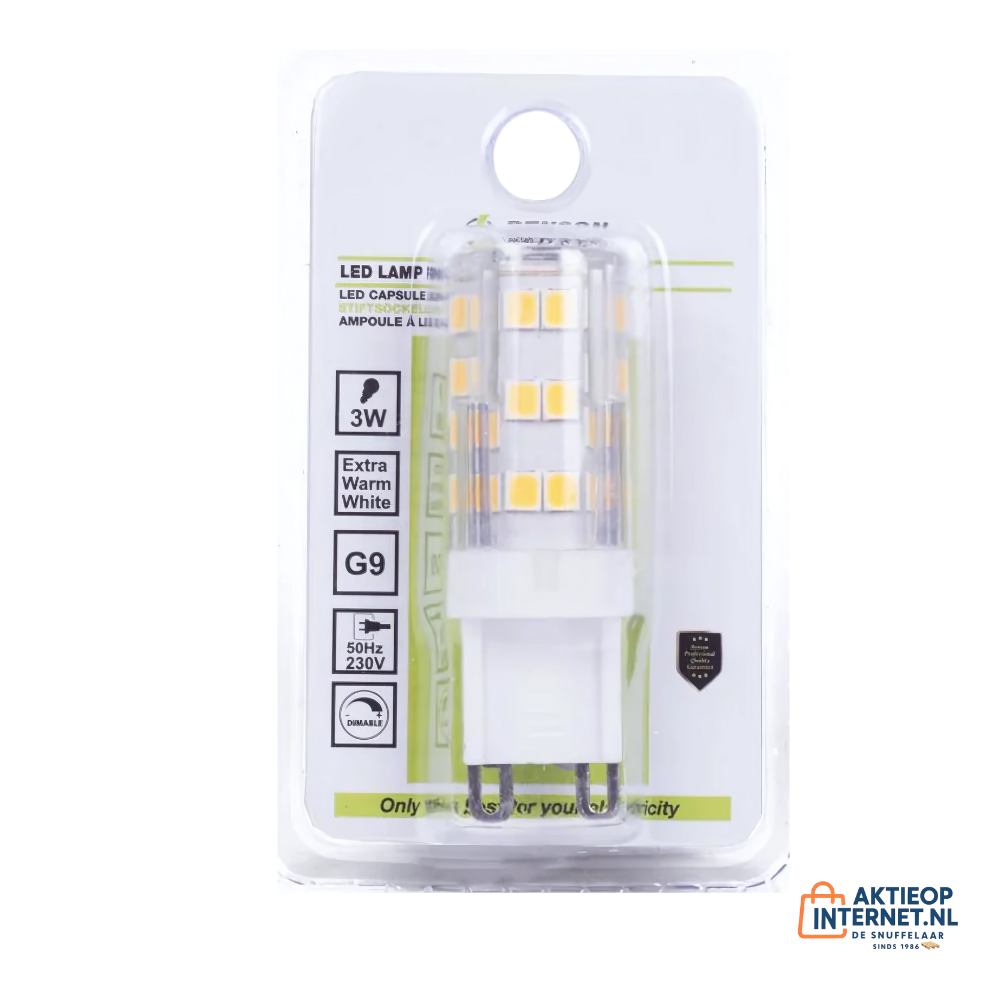Led lamp insteek G9 3W dimbaar