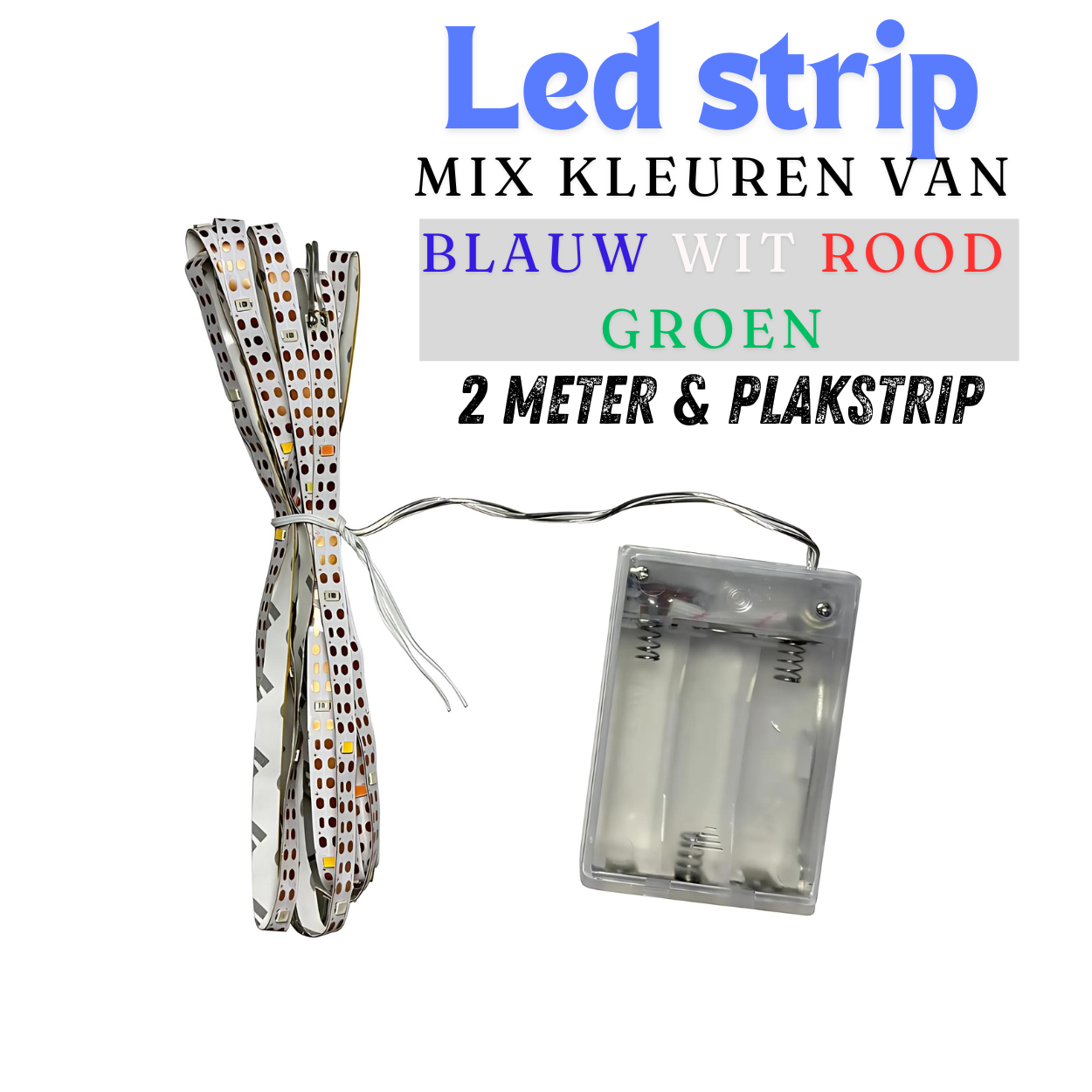 LED strip flexibel kleur 2 mtr