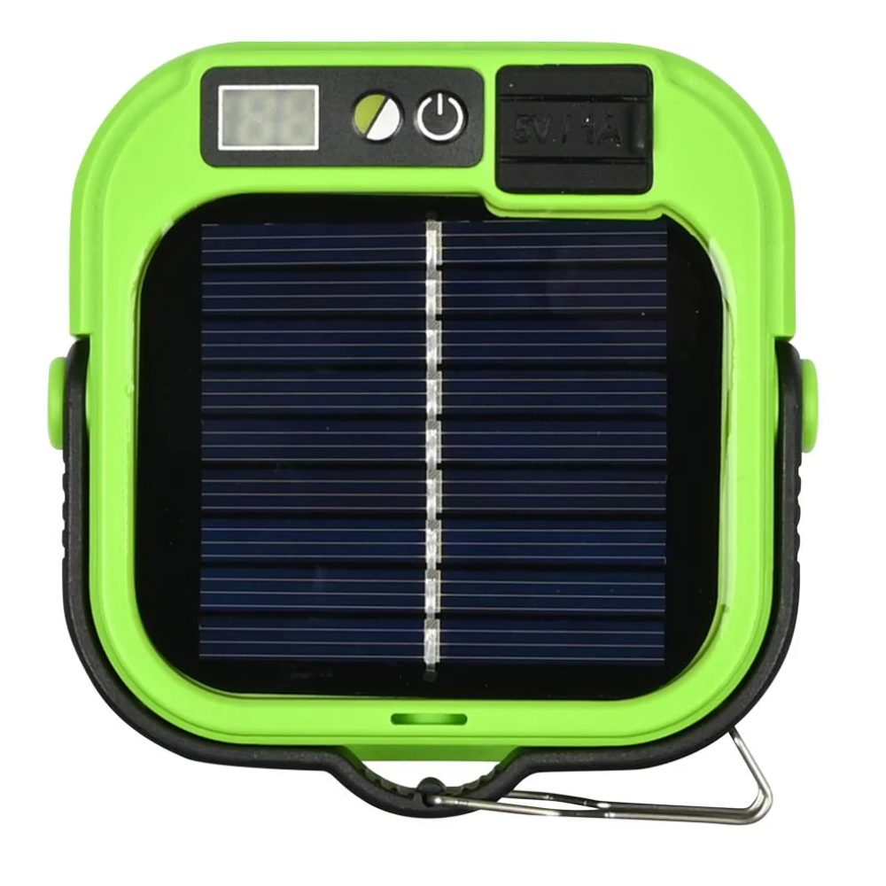 Campinglamp solar met powerbank