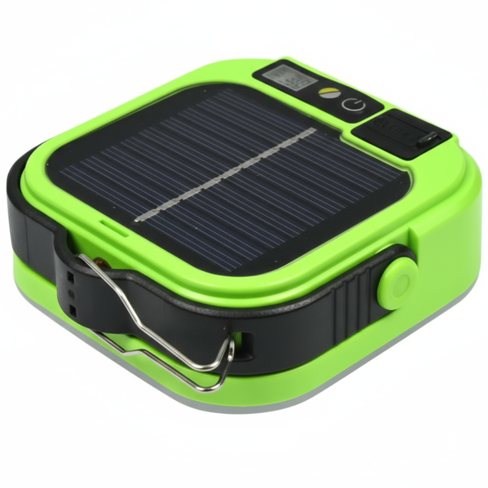 Campinglamp solar met powerbank