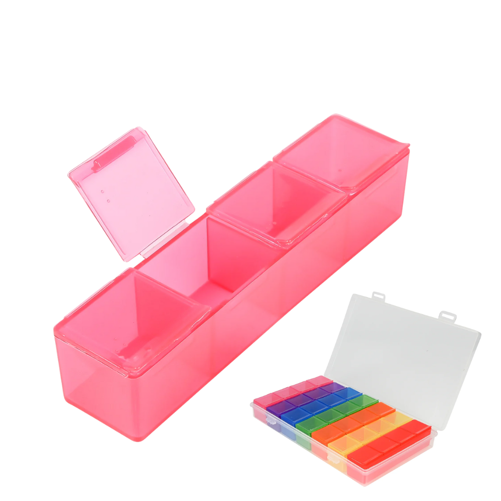 Pillendoos 7 dagen 4 vakken uitneembaar