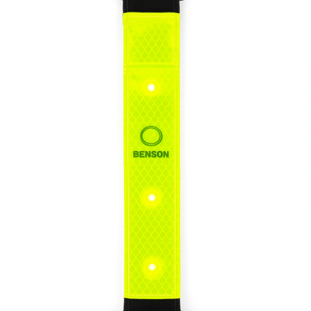 Benson Reflecterende armband met LED - Verstelbaar - Inclusief batterij - 40,5 cm