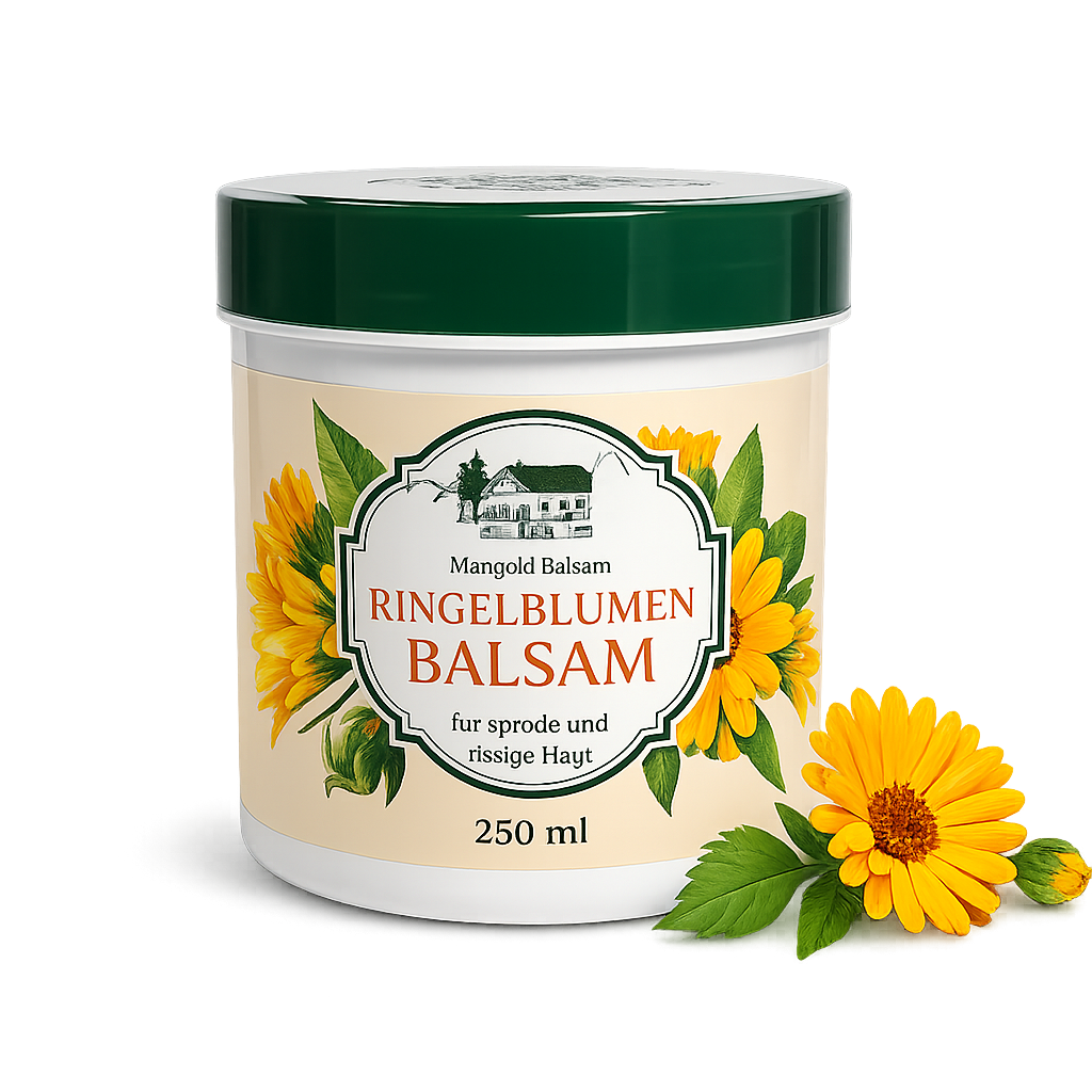 Vom Pullach Hof Ringelblumen Balsem 250 ml - Calendula Balsem - Intensieve Verzorging voor Droge en Gevoelige Huid