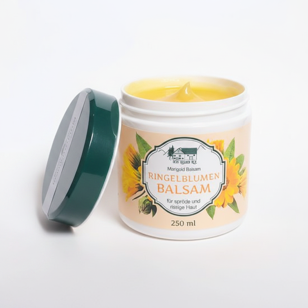 Vom Pullach Hof Ringelblumen Balsem 250 ml - Calendula Balsem - Intensieve Verzorging voor Droge en Gevoelige Huid
