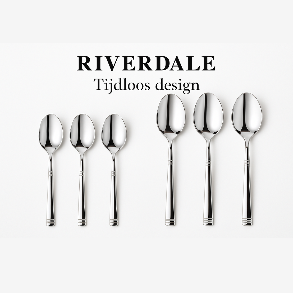 Riverdale Theelepels- RVS 8/10 - 6 Dlg - klassiek