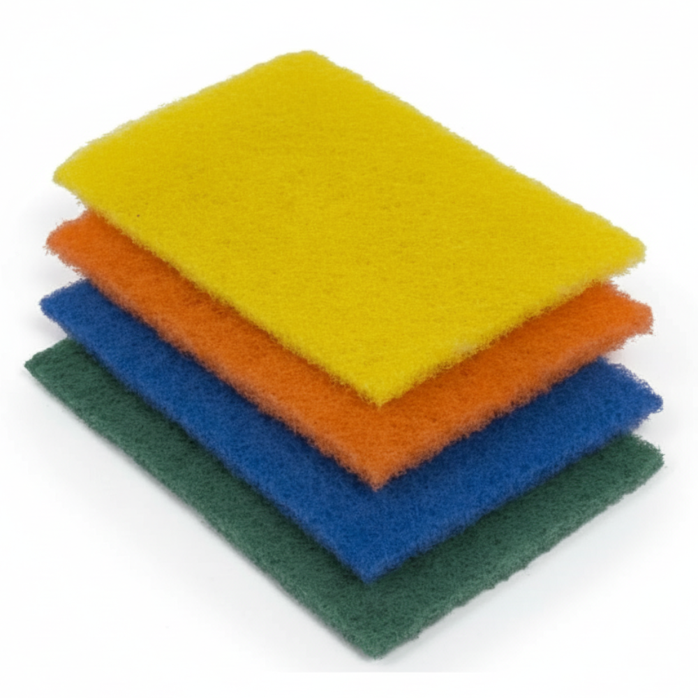 Schuur Pads - Schoonmaak - 4 Stuks - Geel/Oranje/Blauw/Groen