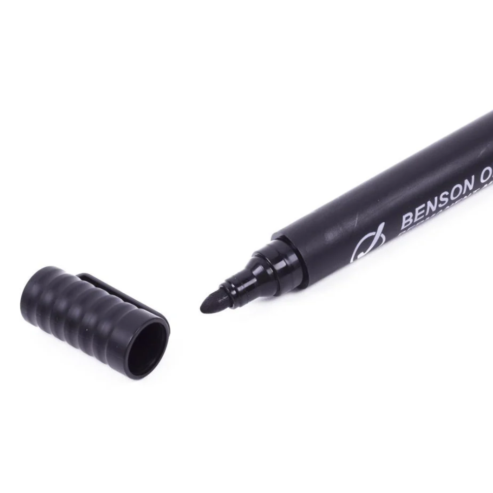 Merkstift permanent 4 dlg zwart profi