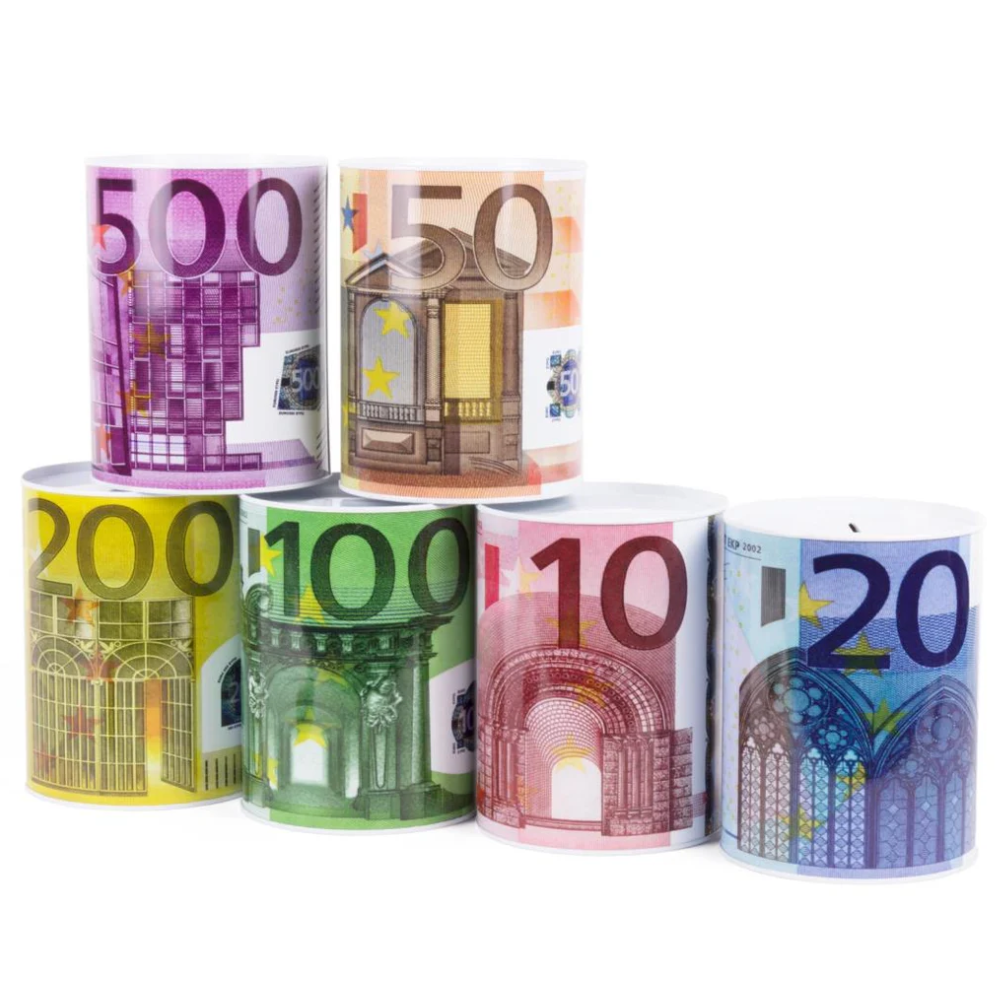 Spaarpot M blik Euro