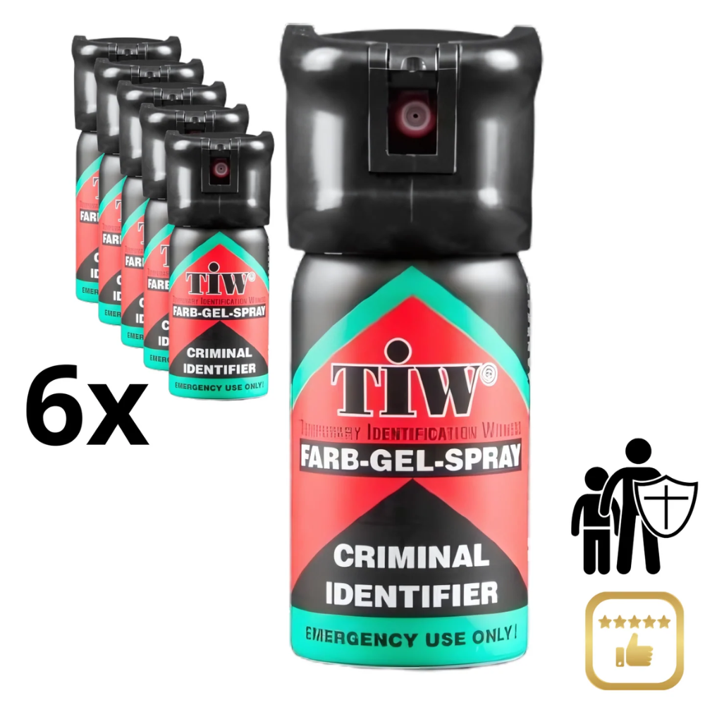 Zelfverdedigingsspray TIW met klepje - Wolven spray - Security Identificatie Spray
