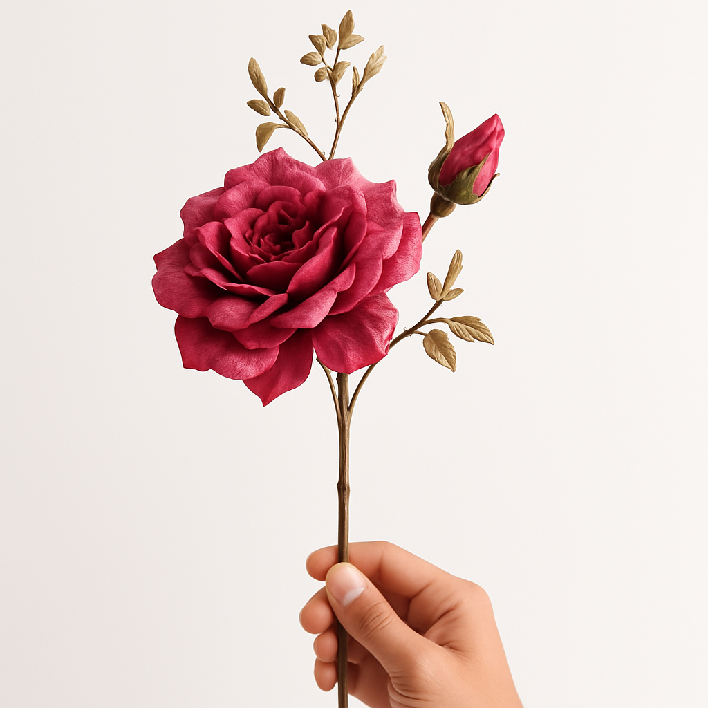 Verbeterde roze kunstbloem