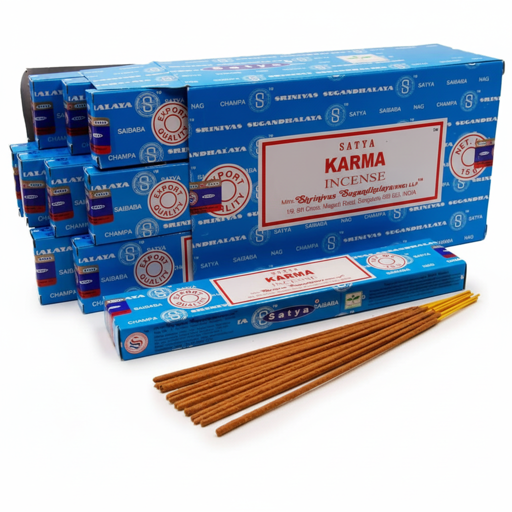 Vierkante productfoto Satya Karma wierook