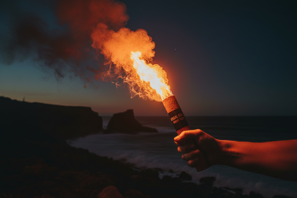 Vulcan Bengal Torch actiefoto zonder handschoen