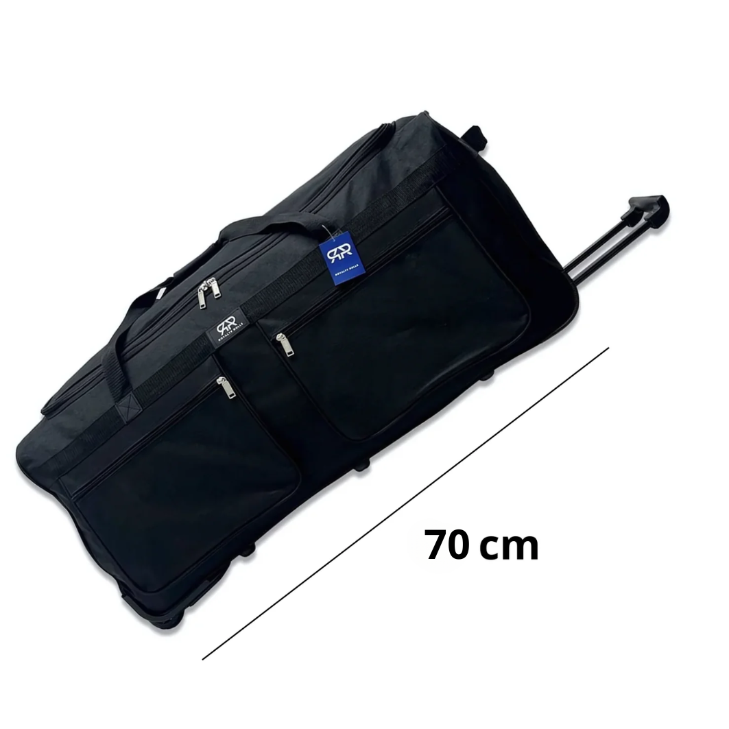 Royalty Rolls Extra L Grote Wieltas - 70 cm - 81 liter - Reistas met Wielen - Trolleytas - Weekendtas met Wieltjes - Zwart