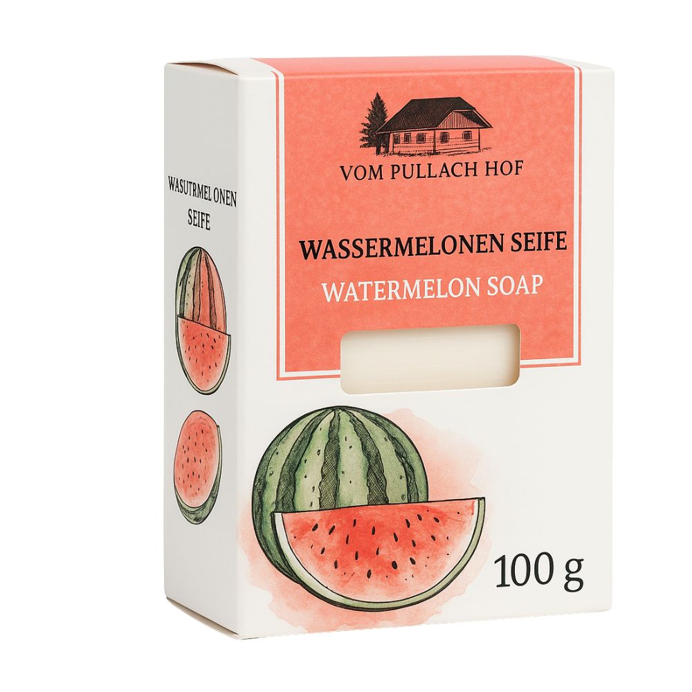 Watermeloen Zeep 100g - van Pullach Hof - NIEUW