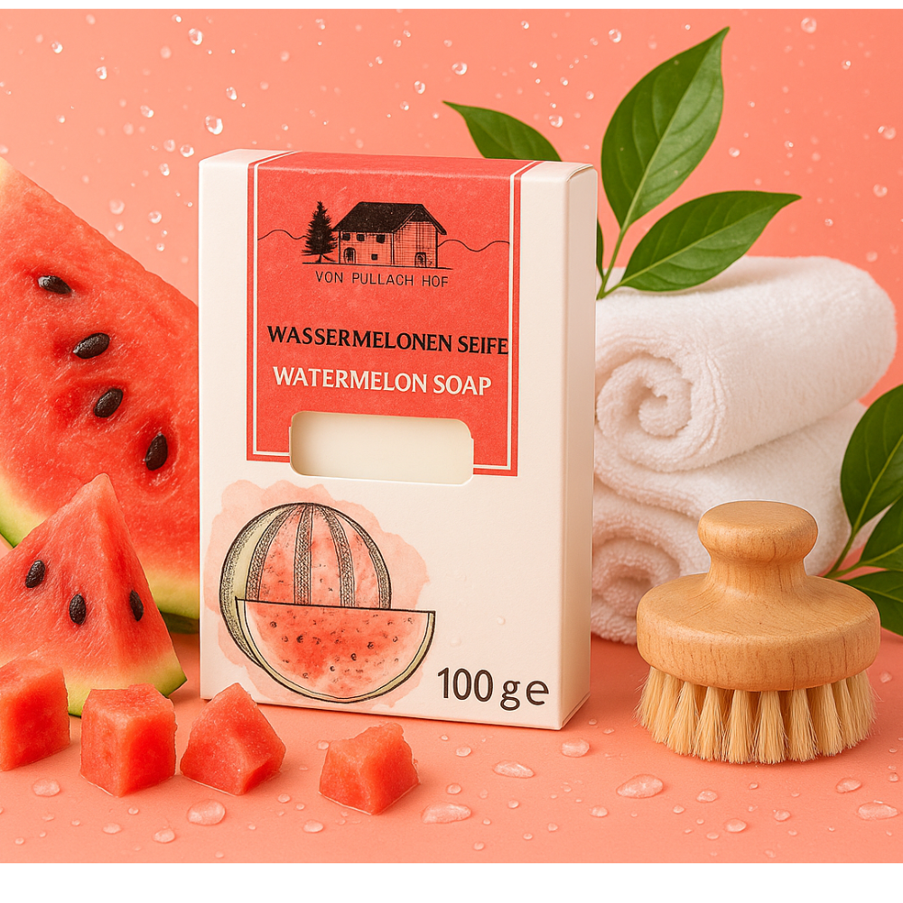 Watermeloen Zeep 100g - van Pullach Hof - NIEUW